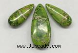 NGP264 15*30mm - 20*50mm flat teardrop sea sediment jasper pendants set