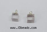 NGP2778 10*12mm - 12*14mm cube white crystal gemstone pendants