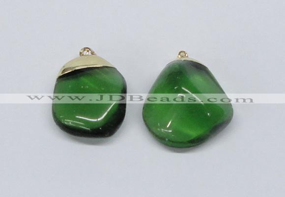 NGP2799 15*30mm - 25*35mm freeform crystal glass pendants wholesale