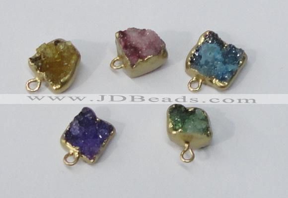 NGP2895 8*10mm - 10*12mm freeform druzy agate pendants