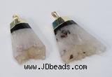 NGP2961 20*35mm - 30*45mm freeform druzy agate pendants