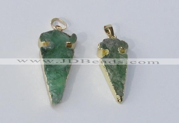 NGP3026 15*35mm – 20*50mm arrowhead fluorite gemstone pendants