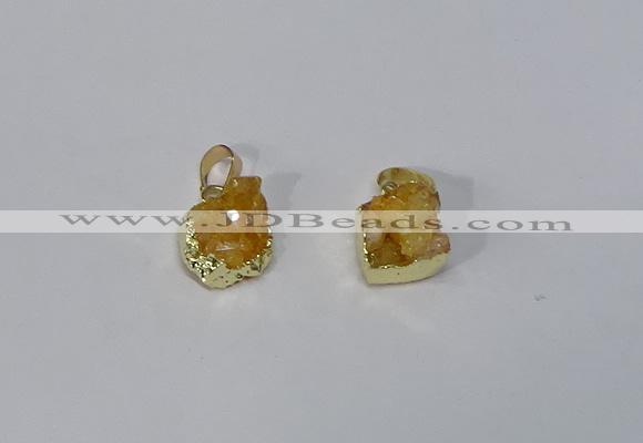 NGP3085 10*12mm - 12*14mm freeform druzy agate pendants wholesale