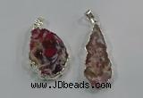 NGP3102 25*40mm - 30*50mm freeform druzy agate gemstone pendants