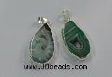 NGP3104 25*40mm - 30*50mm freeform druzy agate gemstone pendants