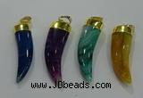 NGP3115 10*40mm - 12*45mm oxhorn agate pendants wholesale