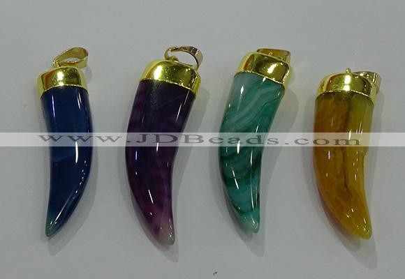 NGP3115 10*40mm - 12*45mm oxhorn agate pendants wholesale