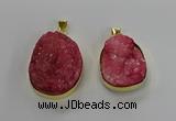 NGP3213 30*40mm - 35*45mm freeform druzy agate pendants