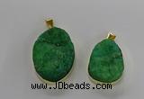 NGP3215 30*40mm - 35*45mm freeform druzy agate pendants