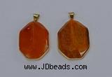 NGP3303 35*45mm freeform agate gemstone pendants wholesale