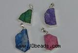 NGP3448 18*25mm - 20*30mm freeform druzy agate gemstone pendants