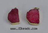 NGP3467 20*30mm - 25*35mm freeform druzy agate pendants wholesale