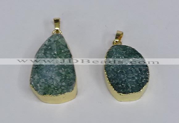 NGP3479 18*25mm - 20*30mm freeform druzy agate gemstone pendants