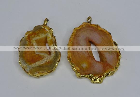 NGP3483 40*50mm - 50*65mm freeform druzy agate gemstone pendants