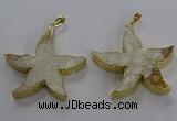 NGP3520 48*50mm starfish fossil coral pendants wholesale