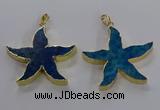 NGP3524 48*50mm starfish fossil coral pendants wholesale