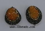 NGP3676 35*45mm freeform plated druzy agate pendants wholesale