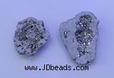 NGP3717 28*35mm - 40*45mm freeform plated druzy agate pendants