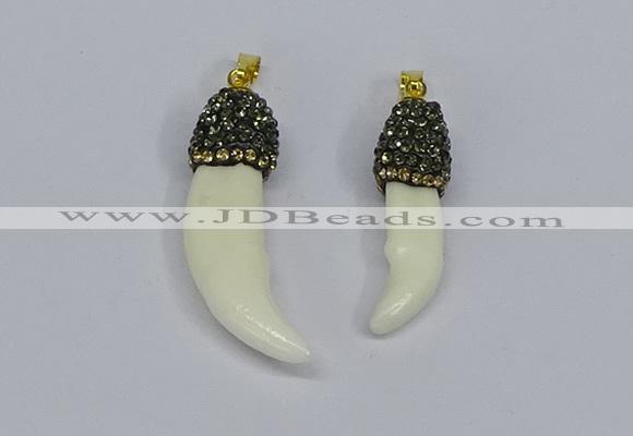 NGP3745 8*30mm - 10*35mm horn wolf tooth pendants wholesale