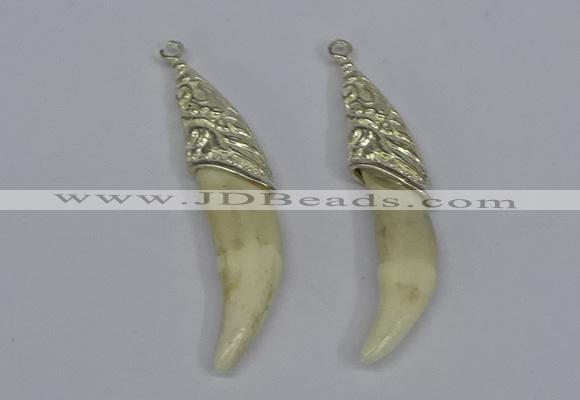 NGP3750 10*40mm - 12*45mm horn wolf tooth pendants wholesale