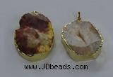 NGP3755 30*40mm - 40*50mm freeform druzy agate pendants