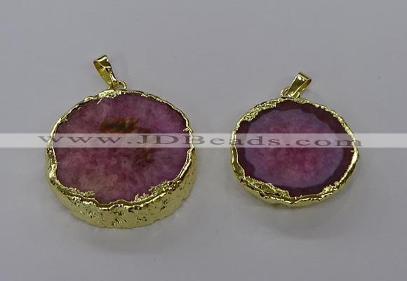 NGP3766 25*35mm - 35*40mm freeform druzy agate pendants