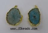 NGP3767 25*35mm - 35*40mm freeform druzy agate pendants