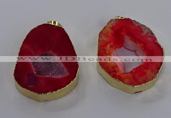 NGP3824 30*40mm - 40*50mm freeform druzy agate pendants