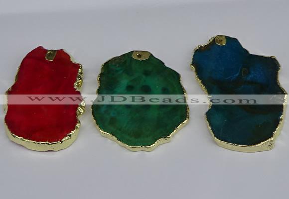 NGP3886 45*55mm - 50*60mm freeform agate gemstone pendants