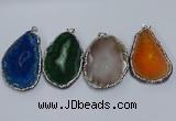 NGP3916 45*60mm - 55*65mm freeform druzy agate pendants wholesale