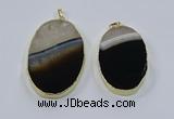 NGP3924 35*55mm - 40*60mm oval druzy agate pendants wholesale