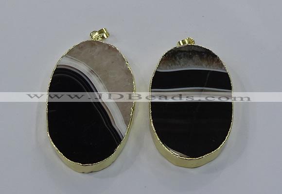 NGP3925 40*65mm - 45*75mm oval druzy agate pendants wholesale