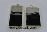 NGP3929 40*60mm - 35*70mm rectangle druzy agate pendants