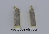 NGP3940 10*35mm - 12*30mm rectangle druzy agate pendants wholesale