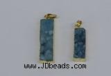 NGP3946 10*25mm - 12*45mm rectangle druzy agate pendants wholesale