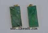 NGP3957 20*50mm - 25*45mm rectangle druzy agate gemstone pendants