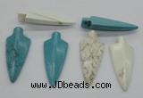 NGP4534 21*52mm - 22*55mm arrowhead turquoise pendants wholesale