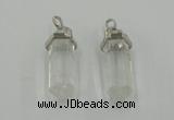 NGP5001 8*30mm sticks white crystal gemstone pendants wholesale