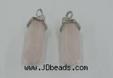 NGP5002 8*30mm sticks rose quartz gemstone pendants wholesale