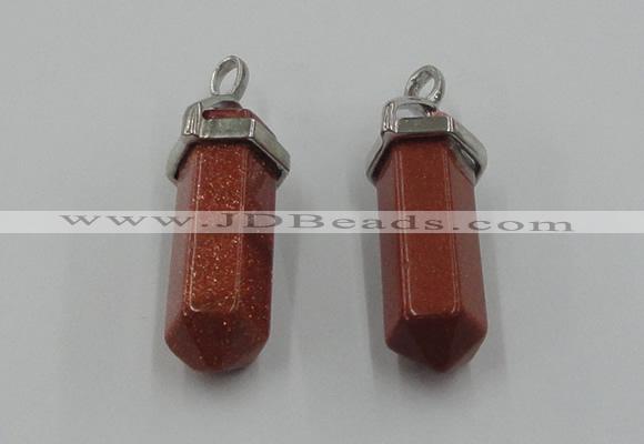 NGP5006 8*30mm sticks goldstone pendants wholesale