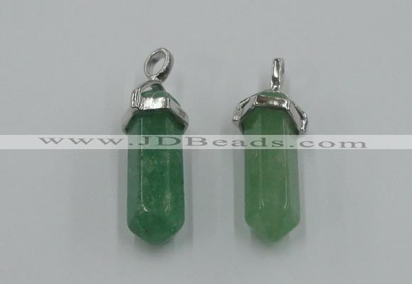 NGP5009 8*30mm sticks green aventurine pendants wholesale