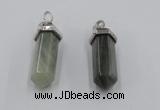 NGP5017 8*30mm sticks seaweed quartz pendants wholesale