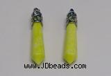 NGP5417 10*65mm sticks lemon jade gemstone pendants wholesale