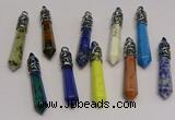 NGP5433 10*65mm sticks mixed gemstone pendants wholesale