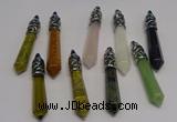 NGP5434 10*65mm sticks mixed gemstone pendants wholesale