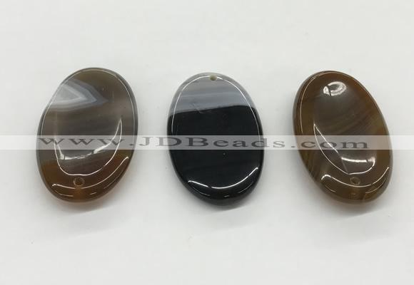 NGP5505 28*50mm oval agate gemstone pendants wholesale