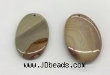 NGP5519 35*50mm oval ocean jasper pendants wholesale