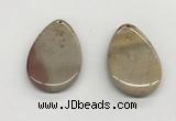 NGP5520 35*50mm flat teardrop ocean jasper pendants wholesale