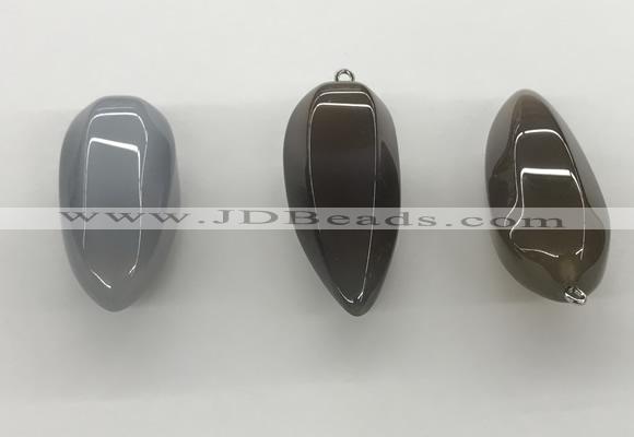 NGP5545 14*40mm - 23*58mm teardrop agate gemstone pendants