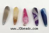 NGP5724 13*55mm teardrop agate gemstone pendants wholesale